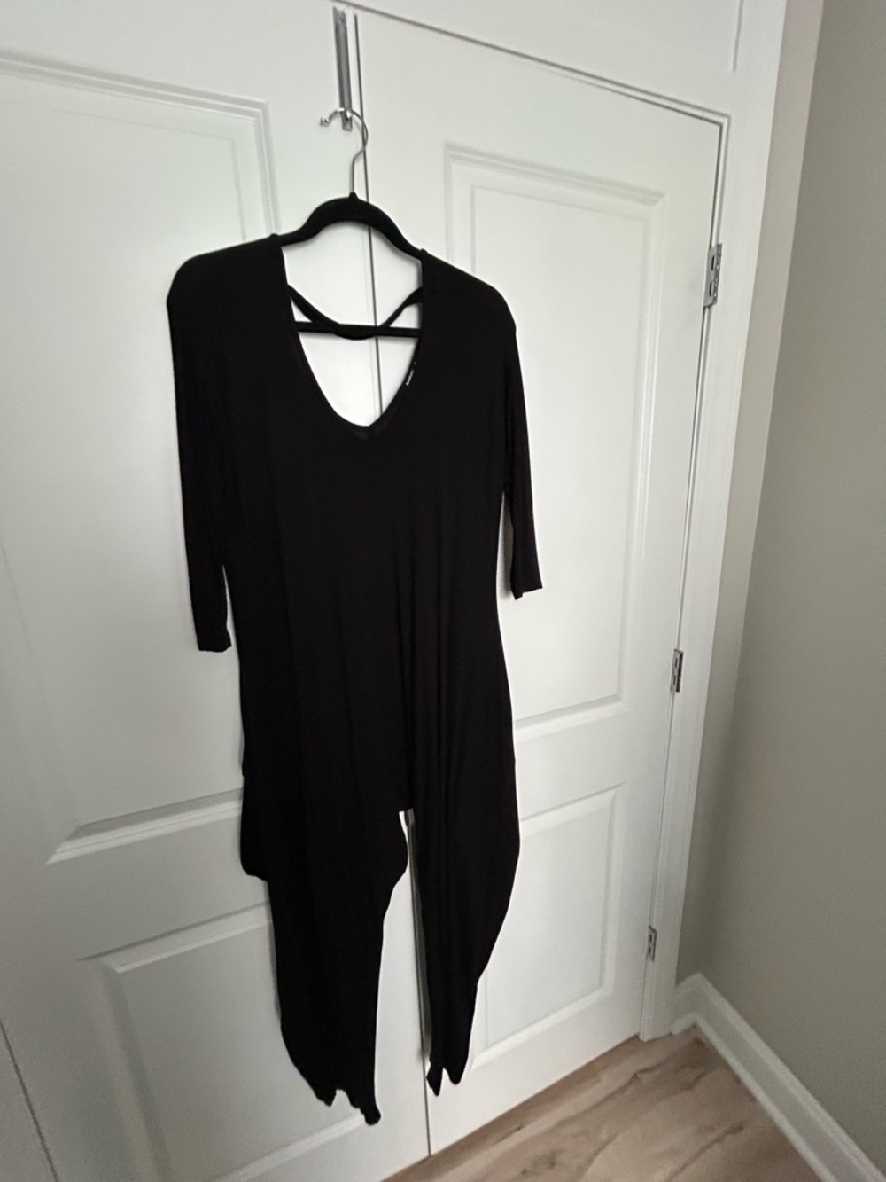 Annabelle Black V-Neck Jumpsuit Romper